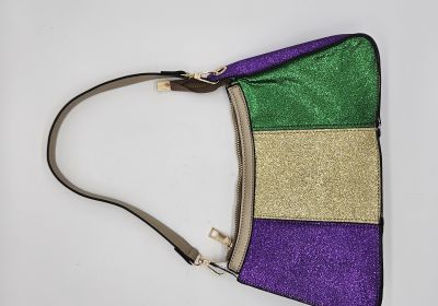 Glitter Stripe Handbag or Shoulder Purse