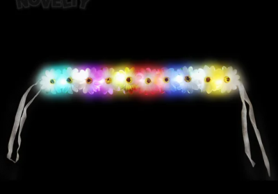 LED White Daisy Headband