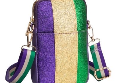 Glitter Stripe Crossbody Purse