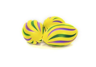 Spiral Foam Footballs - Purple Green & Gold
