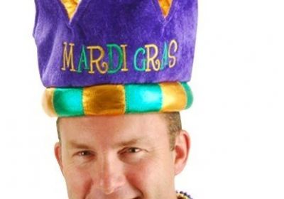 Mardi Gras Plush Crown Hat