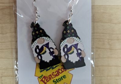 Mardi Gras Gnome Earrings
