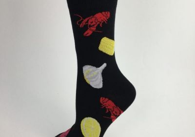 Crawfish Boil Socks. Black