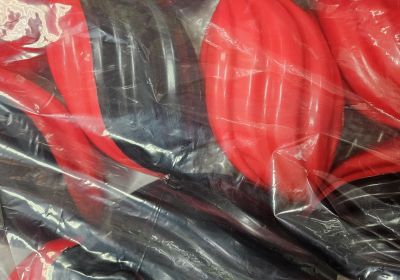 Spiral Foam Footballs - Red and Black