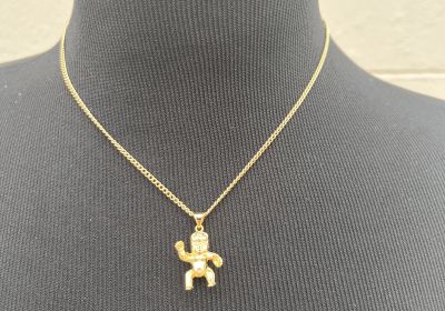Gold King Cake Baby Necklace
