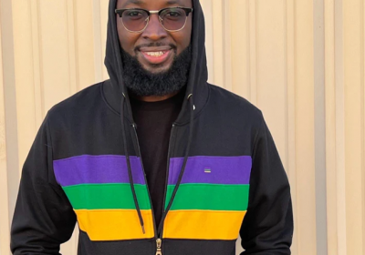 Zip Up Hoodie - Black Stripe