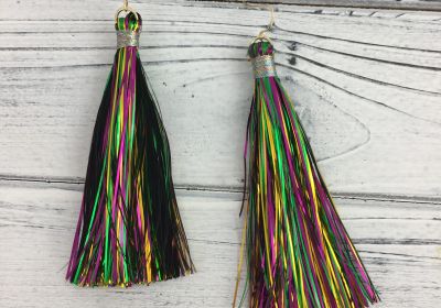 PGG Foil Tassel Earrings