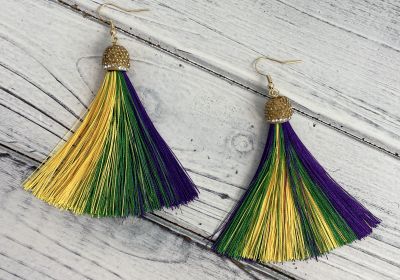 Rhinestone Tassel Earrings