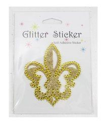 Rhinestone Sticker - GOLD Fleur de Lis. Piece
