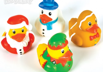  Christmas Rubber Ducks - Dozen