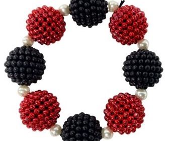 Berry Beads Bracelet Red & Black - Dozen