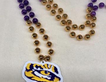 NCAA LSU Eye of Tiger Bead - Piece