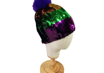 Sequin Mardi Gras Beanie