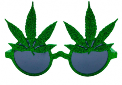 Glittered Weed Glasses