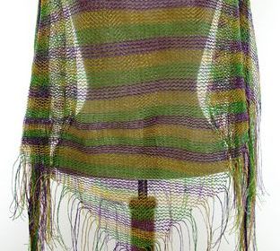 PGG Stripe with Tassels Poncho