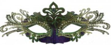 Venetian Metal Mask with rhinestones