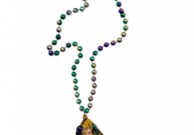 Harlequin Jester Glittter Bead