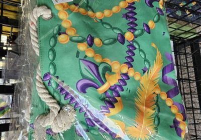 Green Mardi Gras Beads Tote Bag