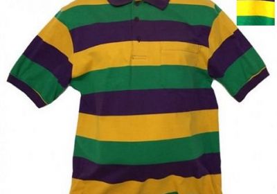 Polo - Purple Collar PGG Stripe