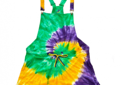 Tie Dye Short Overalls