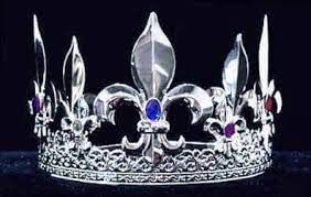 Men's Adjustable Crown with Fleur de Lis - Silver