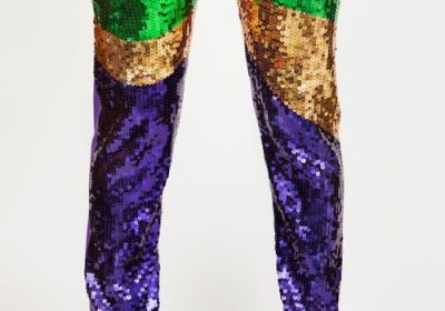 Sequin Satin Pants