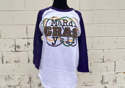 Mardi Gras Y'all Raglan