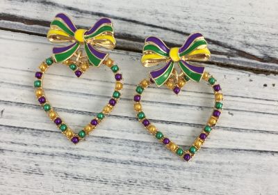 Bow Heart Earrings