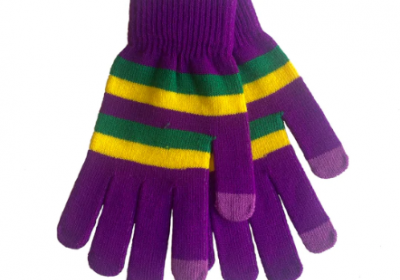 Purple Mardi Gras Gloves