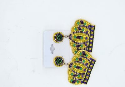 Crown Beaded Earrings